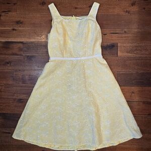 City Triangles Yellow Midi Dress Juniors Size 7